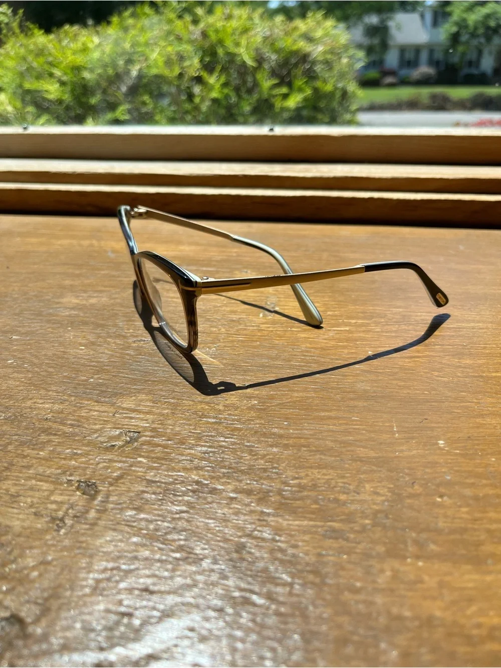 Tom Ford Women's Cat-Eye Glasses in Brown and Gold